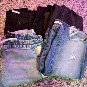 PacSun Black and Blue Denim/Jeans Collection 5 pairs